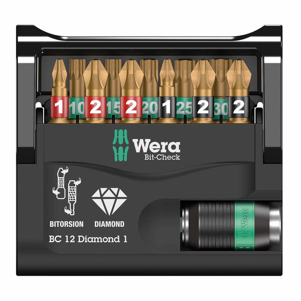 Wera Tools BitSafe BiTorsion Bit Set PZ/PH/SL BDC/BTZ 61pc