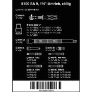 Wera Tools 8100SA9 Zyklop Speed Ratchet 1/4 Imperial 28pc