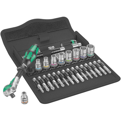 Wera Tools 8100SA9 Zyklop Speed Ratchet 1/4 Imperial 28pc
