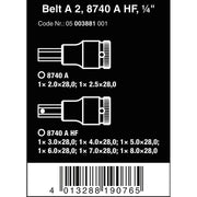 Wera Tools Belt A 2 Zyklop In-Hex+ HF Bit Socket Set 1/4 8pc
