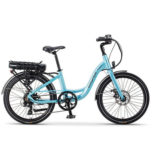Wisper 705 24″ Step-Through eBike - Electric Blue