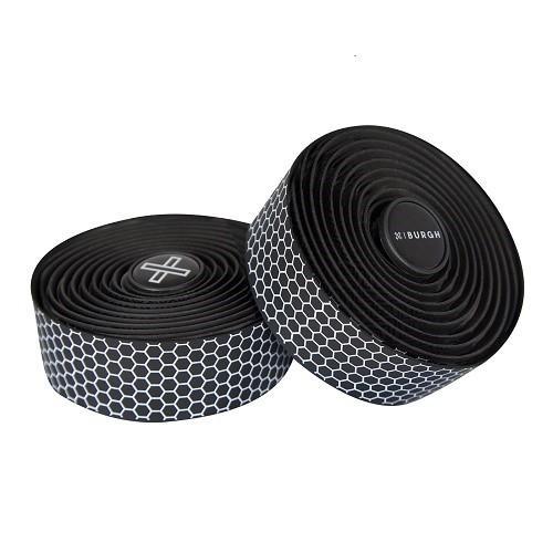Burgh Cycling Hex Handlebar Tape, White Print